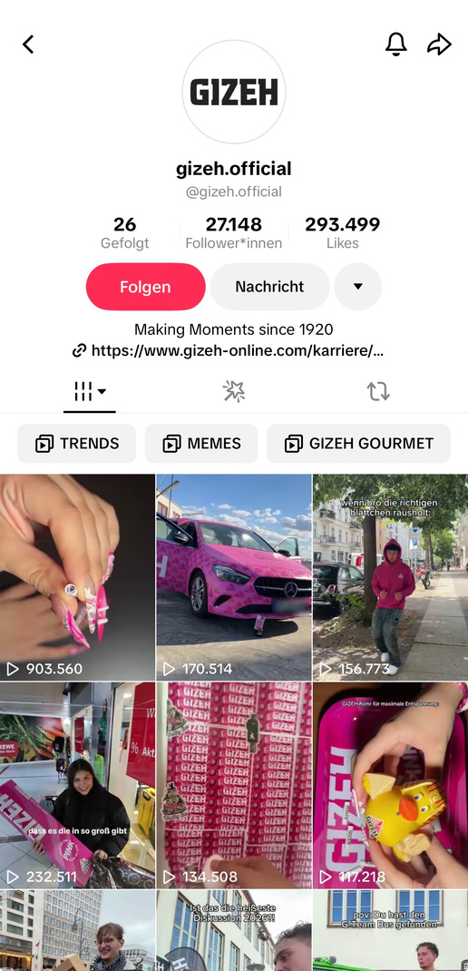 TikTok-Profil gizeh.official